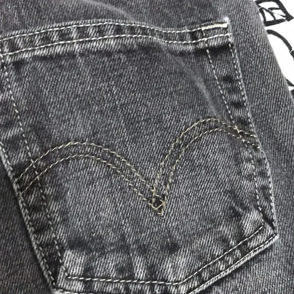 ❤️(801)Kids faded gray jeans by Levi Strauss great condition size 14 regular - Picture 7 of 9